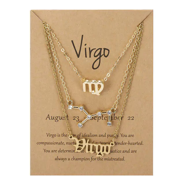 Zodiac Sign Pendant Necklace