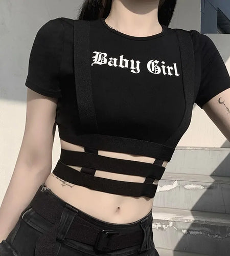 Crop Top O-Neck T-shirt