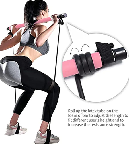 Portable Pilates Bar and Resistance Band